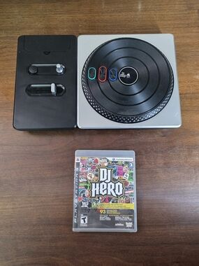Sony PS3 DJ Hero Turntable Controller with DJ Hero Game NO DONGLE
